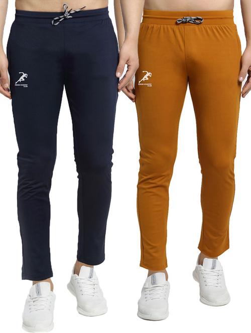 pack of 2 solid ankle length track pants - 20970163 -  Standard Image - 0