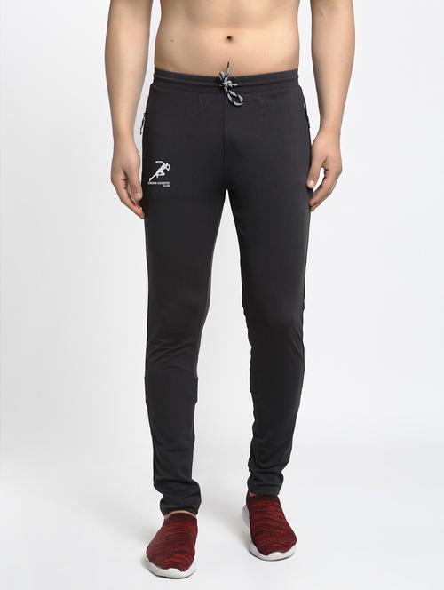 men solid full length track pant - 20970182 -  Standard Image - 0