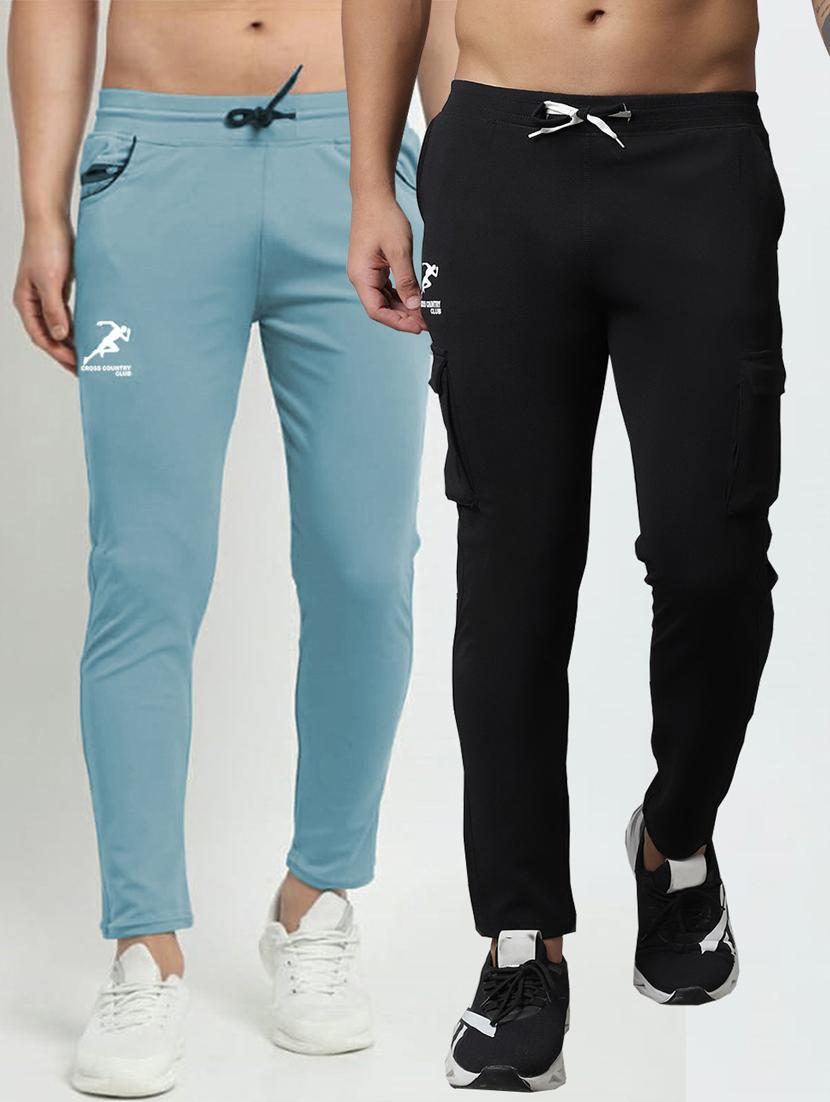 pack of 2 solid ankle length track pants - 20970349 - Zoom Image - 0