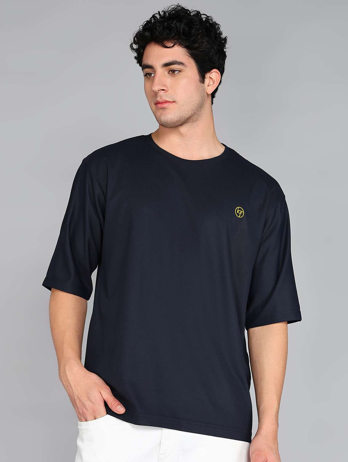 men crew neck logo print t-shirt - 20970434 -  Zoom Image - 0