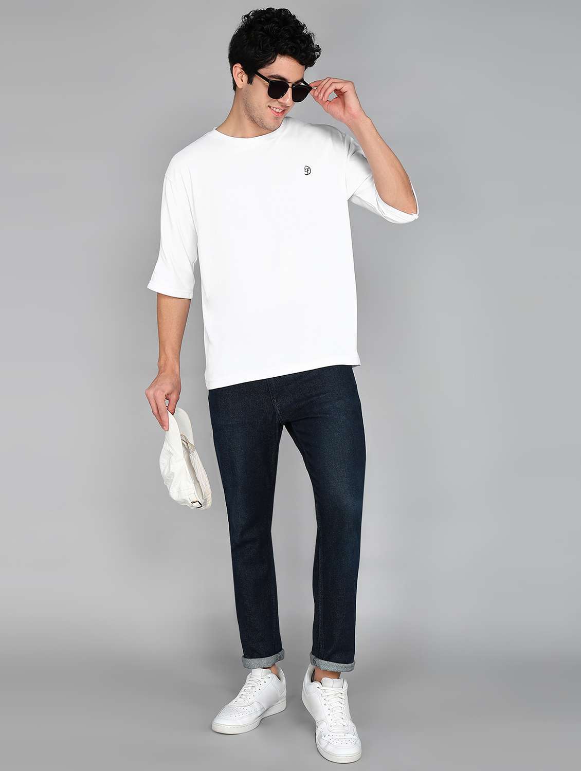 men crew neck logo print t-shirt - 20970436 -  Standard Image - 3