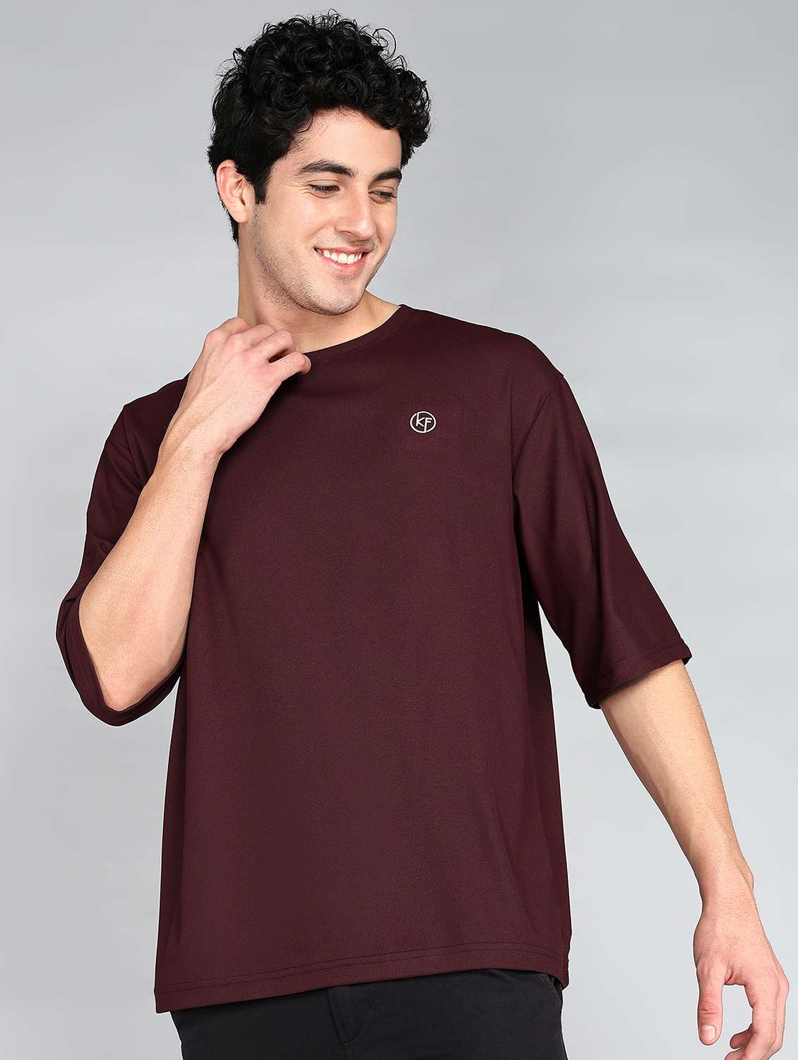 men crew neck logo print t-shirt