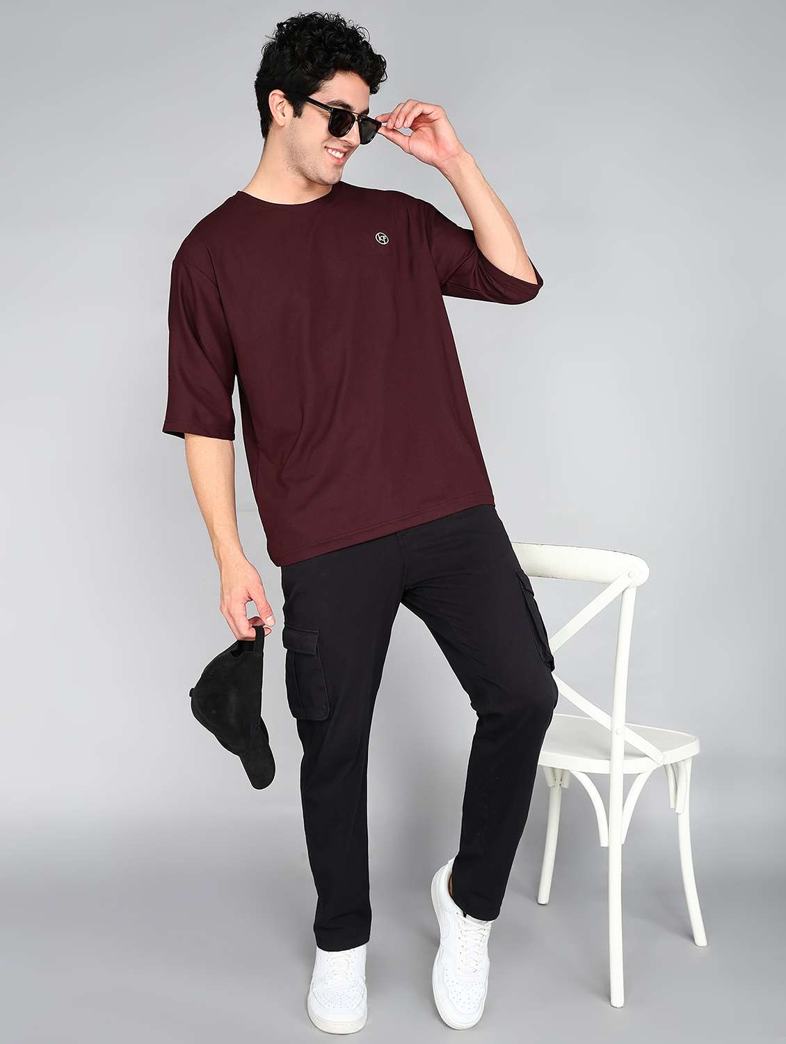 men crew neck logo print t-shirt - 20970437 -  Standard Image - 3