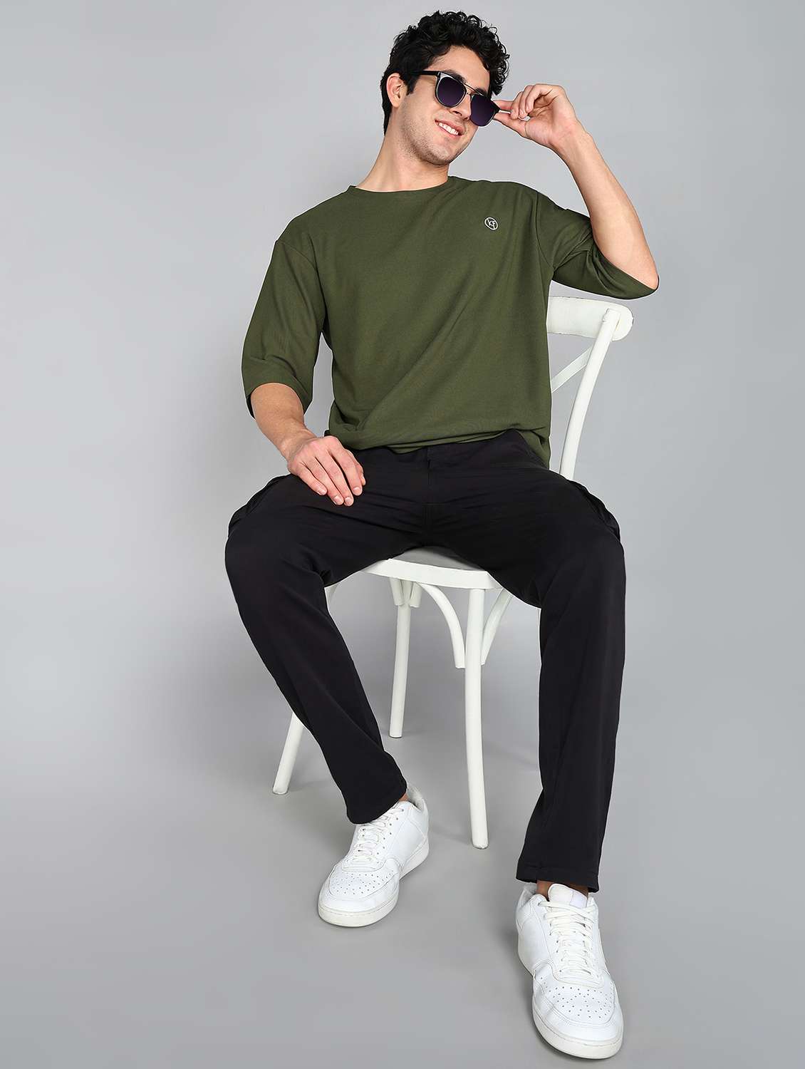 men crew neck logo print t-shirt - 20970438 -  Standard Image - 3