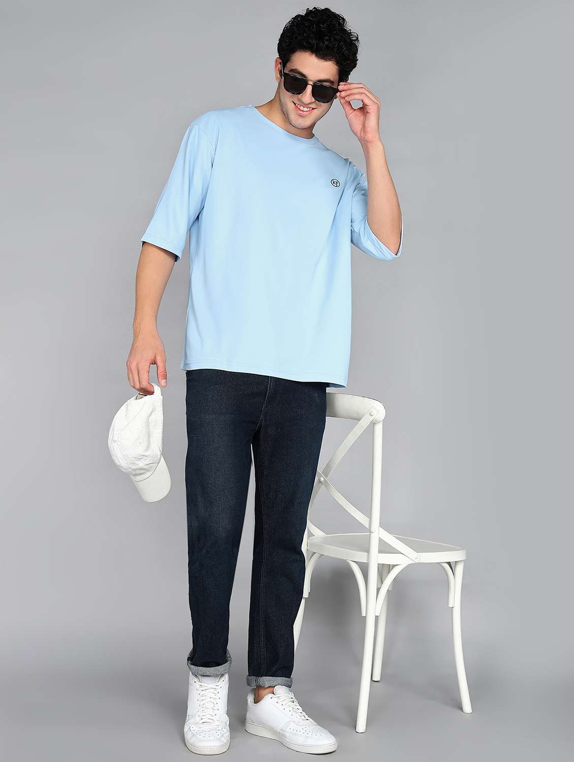men crew neck oversized t-shirt - 20970440 -  Standard Image - 3