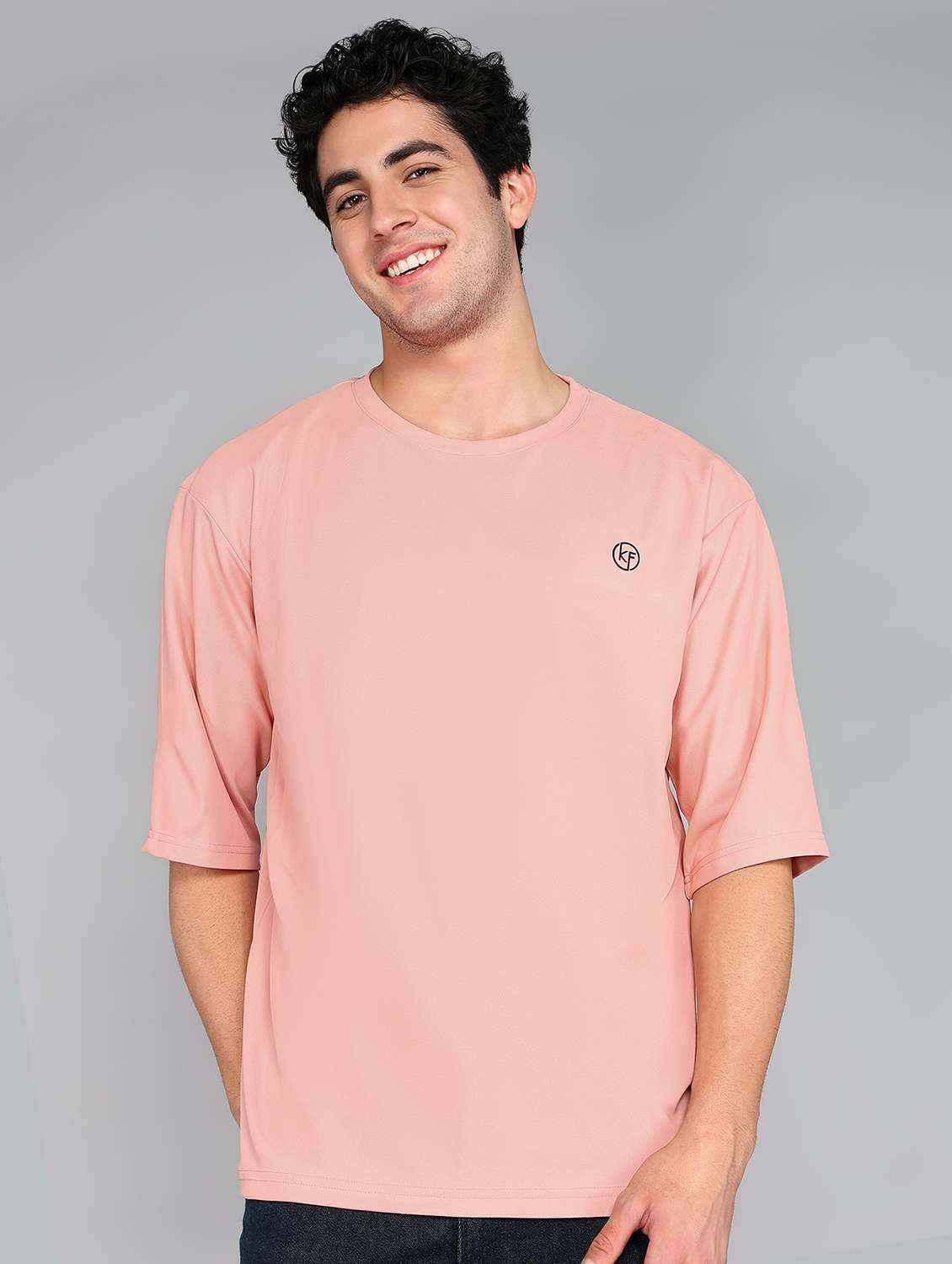 men crew neck logo print t-shirt