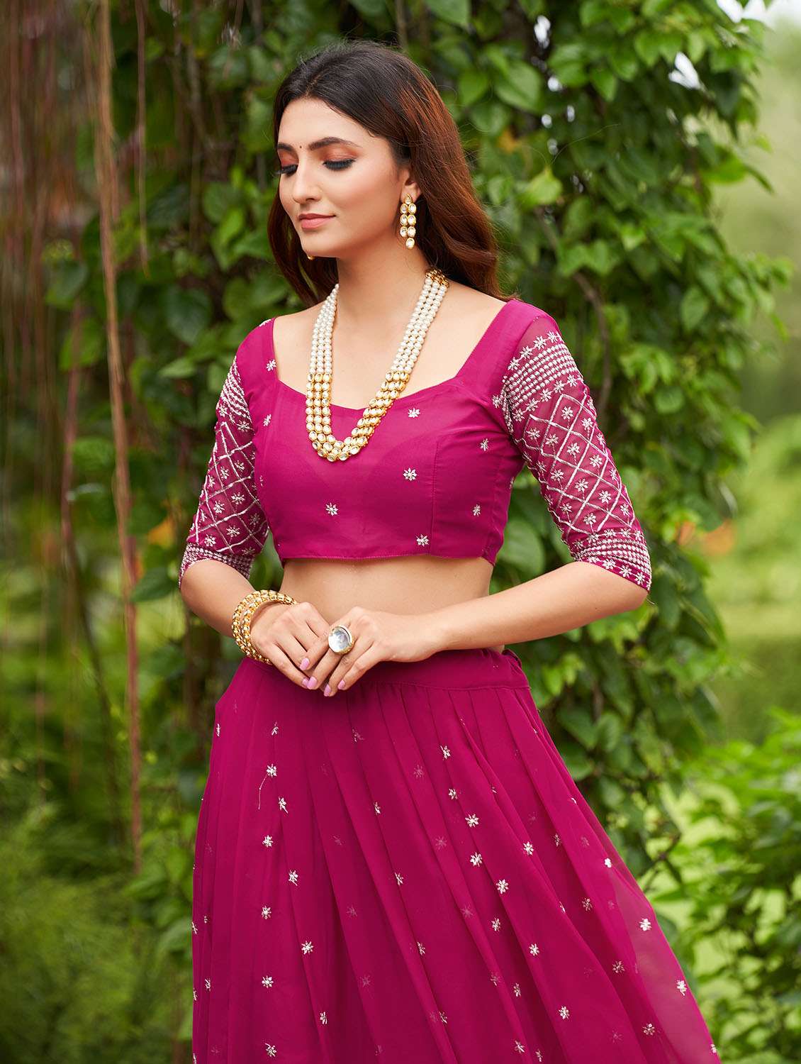 women embroidered lehenga choli with dupatta - 20970485 -  Standard Image - 3