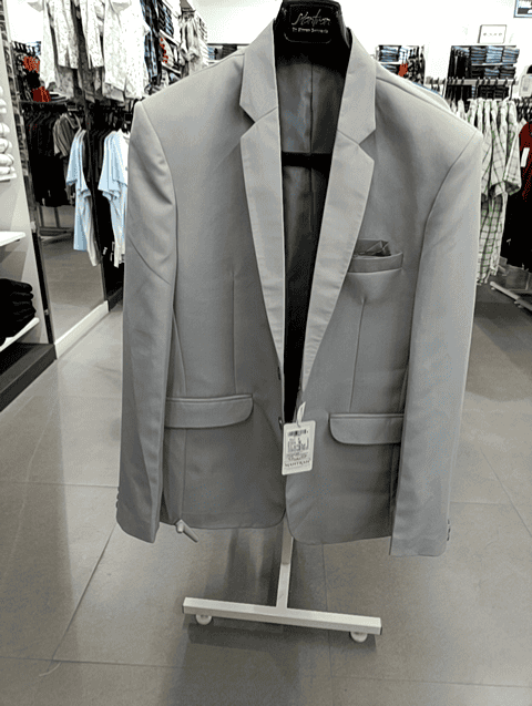 light grey twill casual blazer - 20970552 - Zoom Image - 0