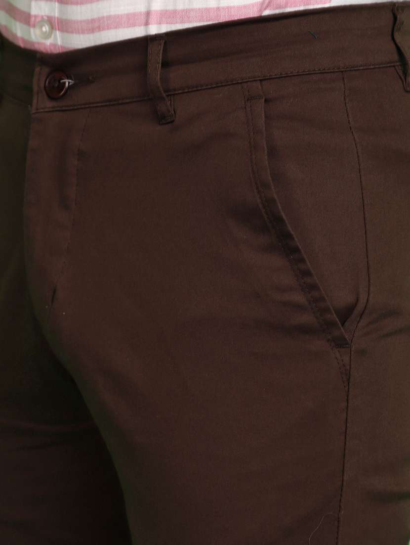 men solid ankle length chinos  - 20970603 -  Standard Image - 5