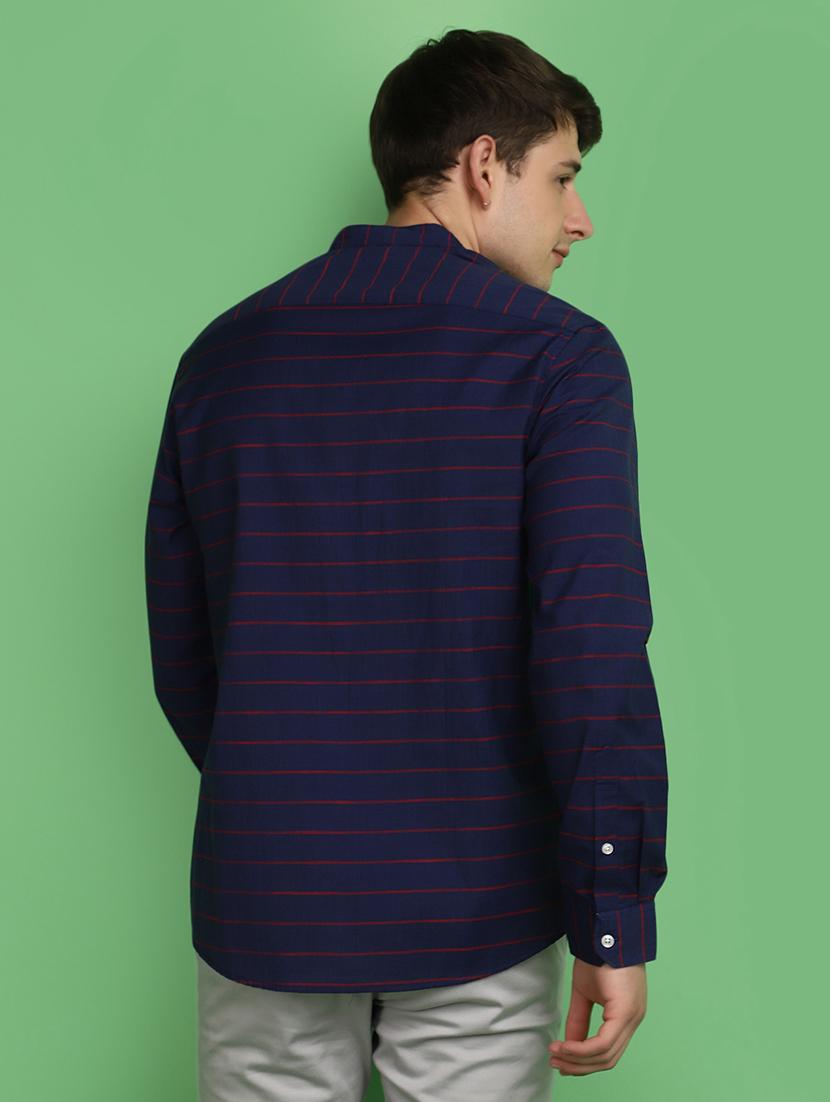 stripes printed casual shirt - 20970616 - Standard Image - 3