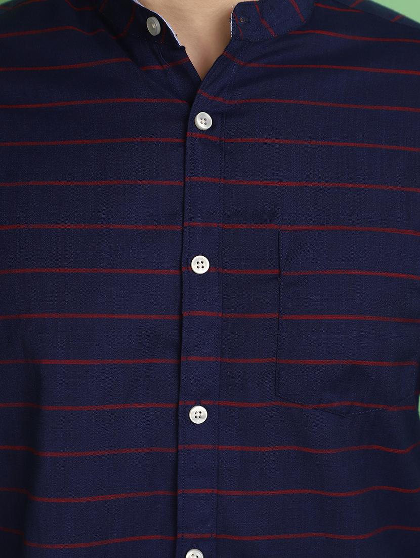 stripes printed casual shirt - 20970616 - Standard Image - 5
