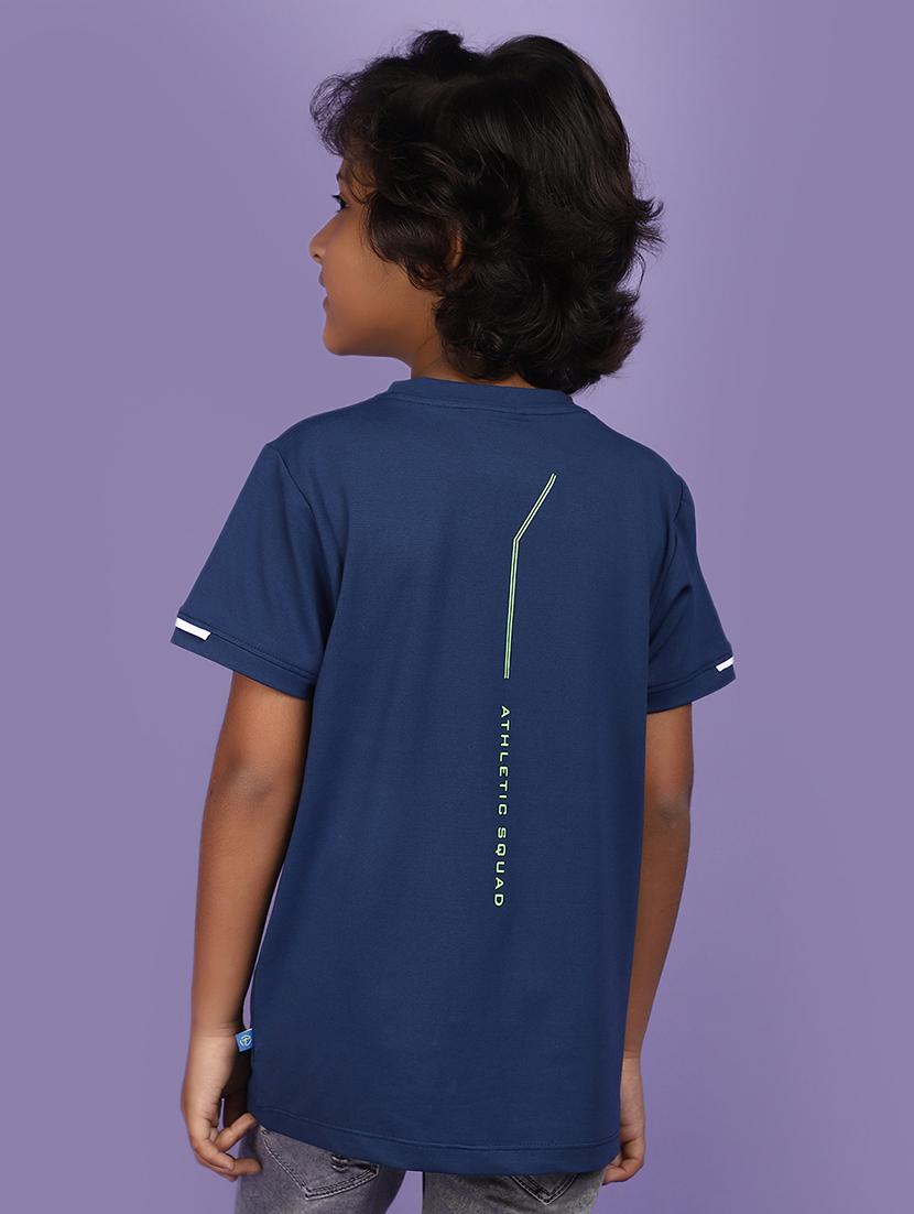 blue front print cotton t-shirt - 20970691 - Standard Image - 3