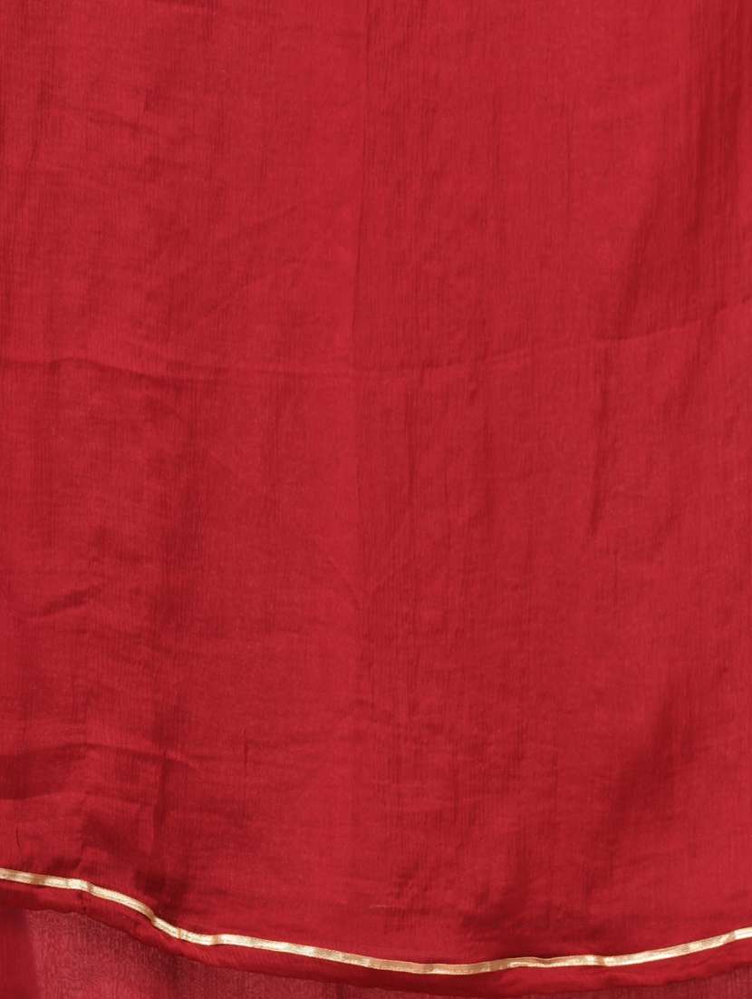 women solidl v neck kurta pant set with dupatta - 20970871 -  Standard Image - 5