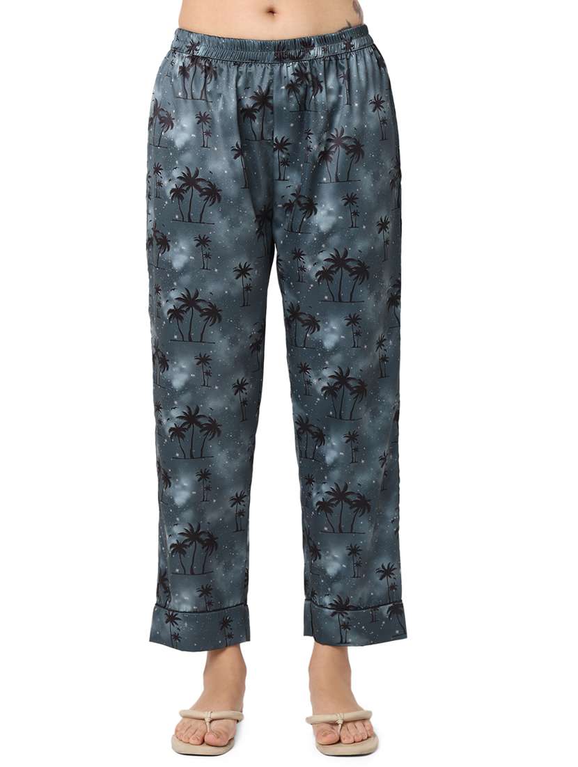 women printed pyjama nightwear set - 20971014 -  Standard Image - 5