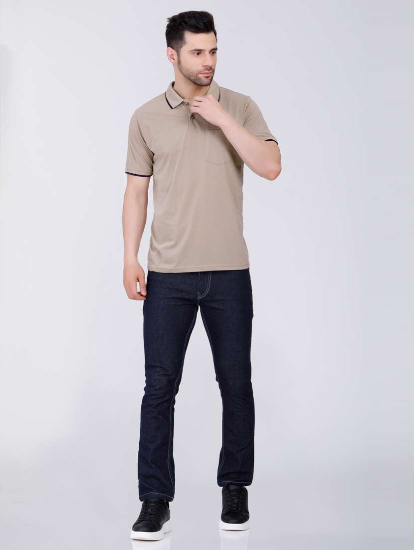 men solid polo t-shirt - 20971454 -  Standard Image - 3