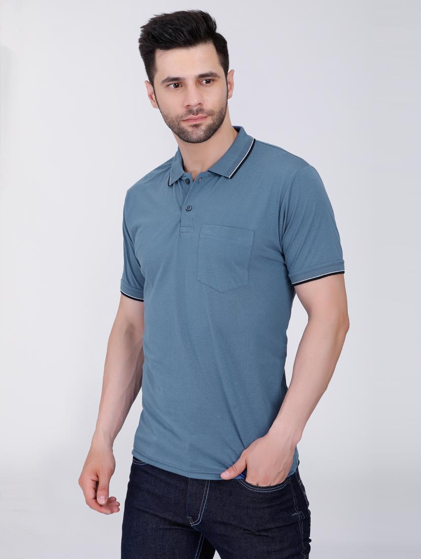 men solid polo t-shirt - 20971455 - Zoom Image - 0