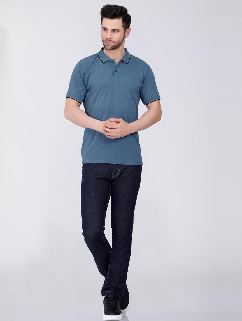 men solid polo t-shirt - 20971455 - Standard Image - 3
