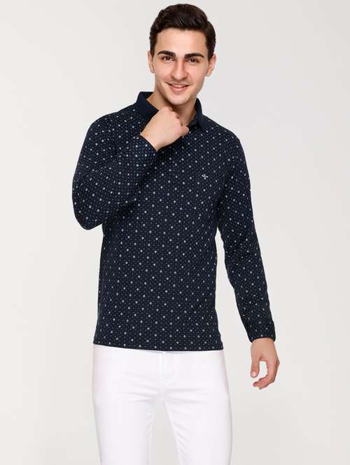 men polo neck printed t-shirt - 20971471 -  Standard Image - 0