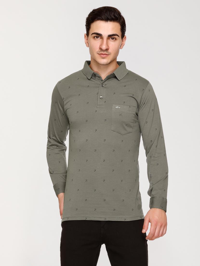 men polo neck printed t-shirt - 20971473 - Zoom Image - 0