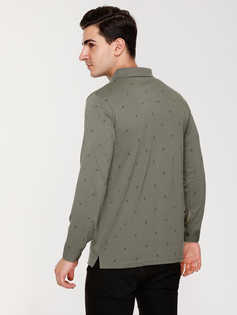 men polo neck printed t-shirt - 20971473 - Standard Image - 3