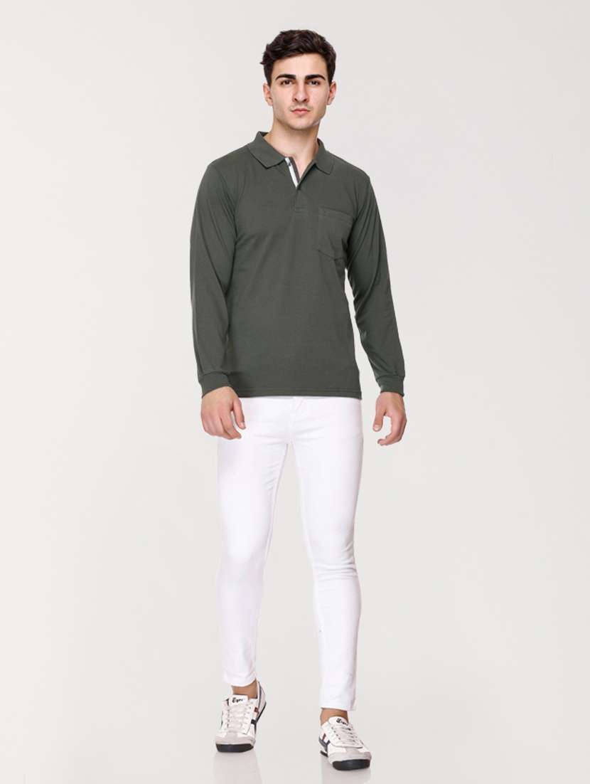 men solid polo t-shirt - 20971493 -  Standard Image - 3