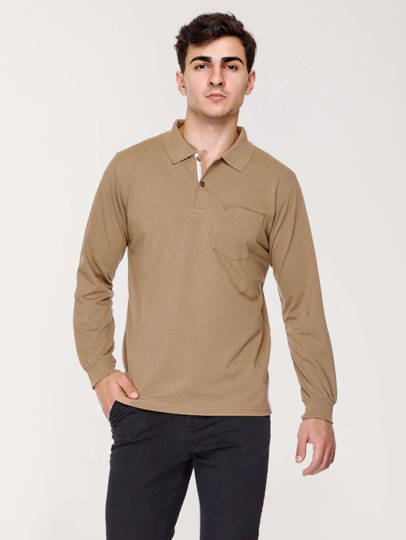 men solid polo t-shirt - 20971498 -  Zoom Image - 0