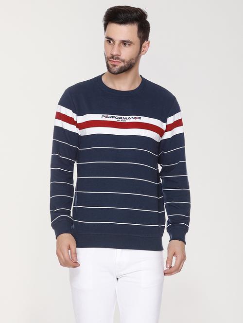 men striped long sleeve sweatshirt - 20971546 - Standard Image - 0