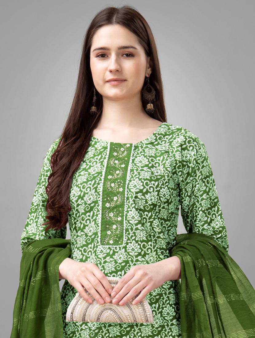women three quarter sleeve kurta pant set - 20971630 - Standard Image - 5