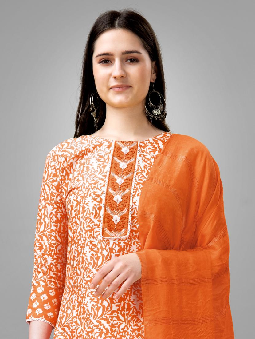 women three quarter sleeve kurta pant set - 20971633 - Standard Image - 5