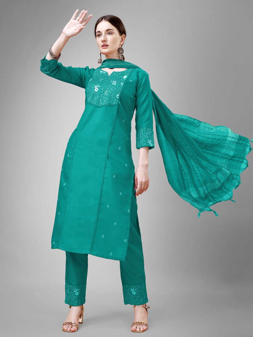 women embroidered kurta pant suit set - 20971700 - Zoom Image - 0