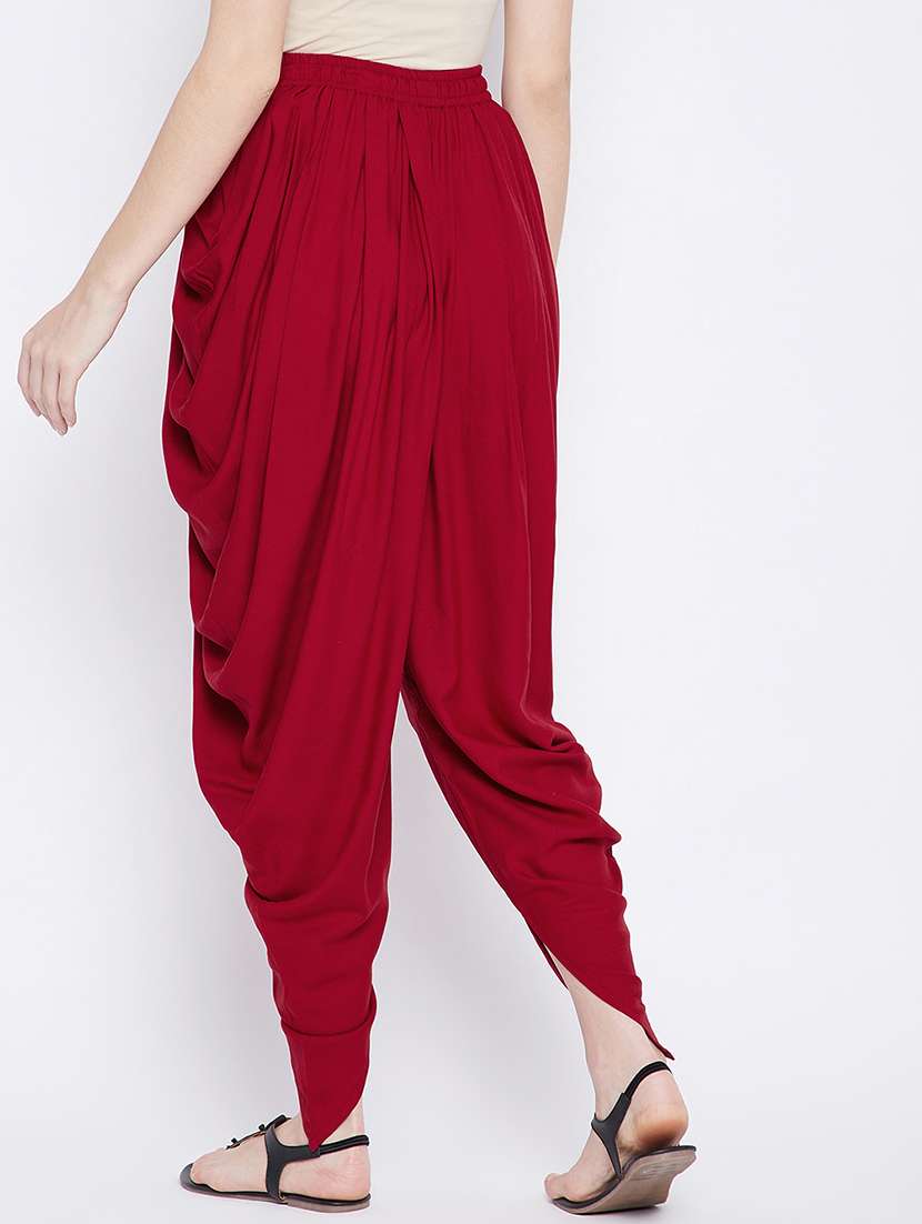 women solid color dhoti salwar - 20971784 - Standard Image - 3