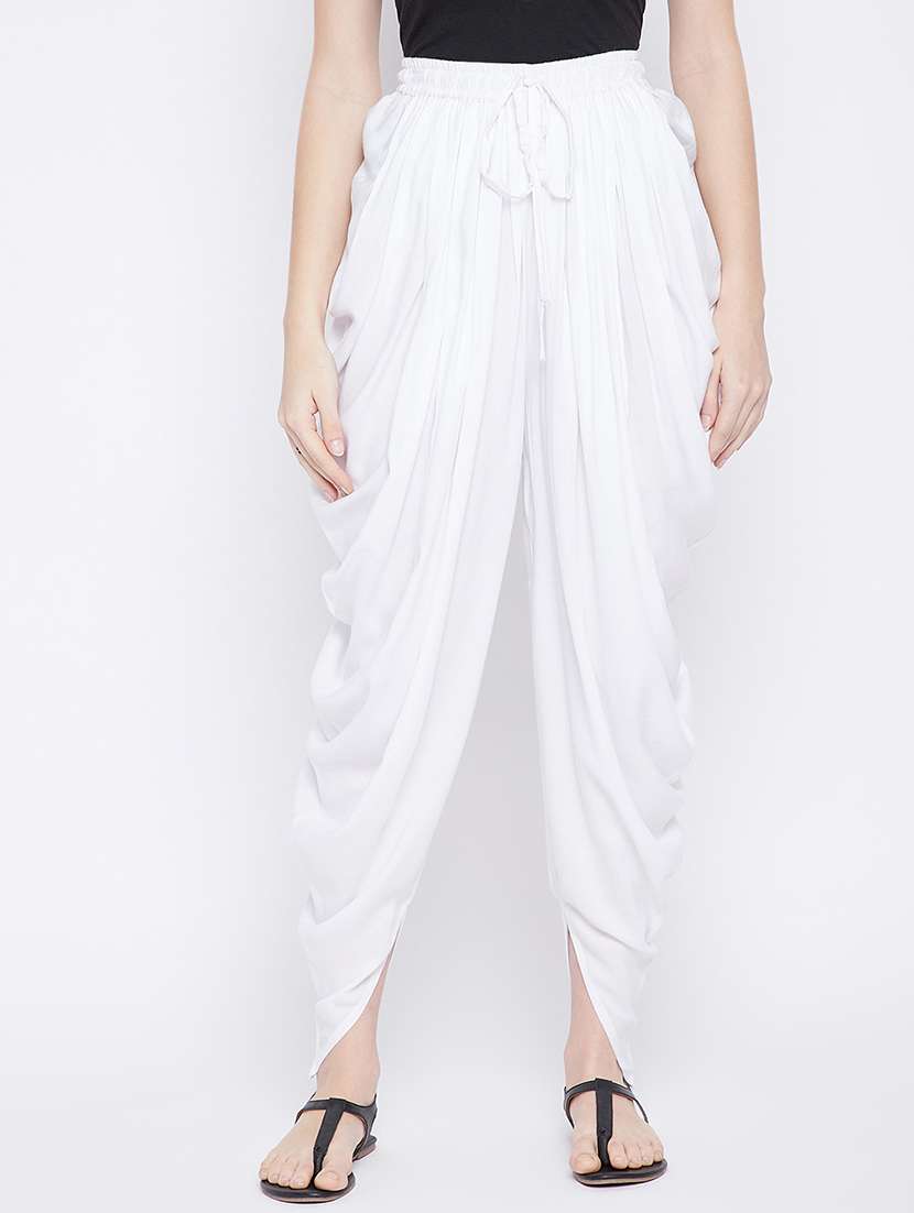women solid color dhoti salwar - 20971786 -  Zoom Image - 0