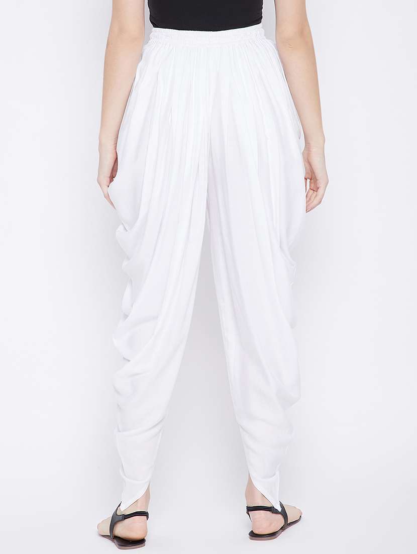 women solid color dhoti salwar - 20971786 - Standard Image - 3