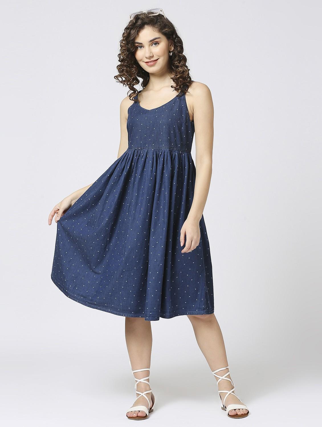 women printed fit & flared dress - 20971827 - Zoom Image - 0