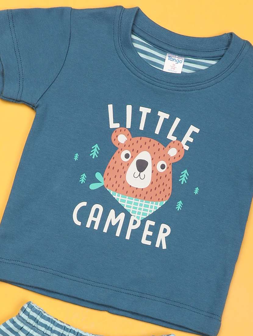 boys round neck printed shorts set - 20972465 -  Standard Image - 3