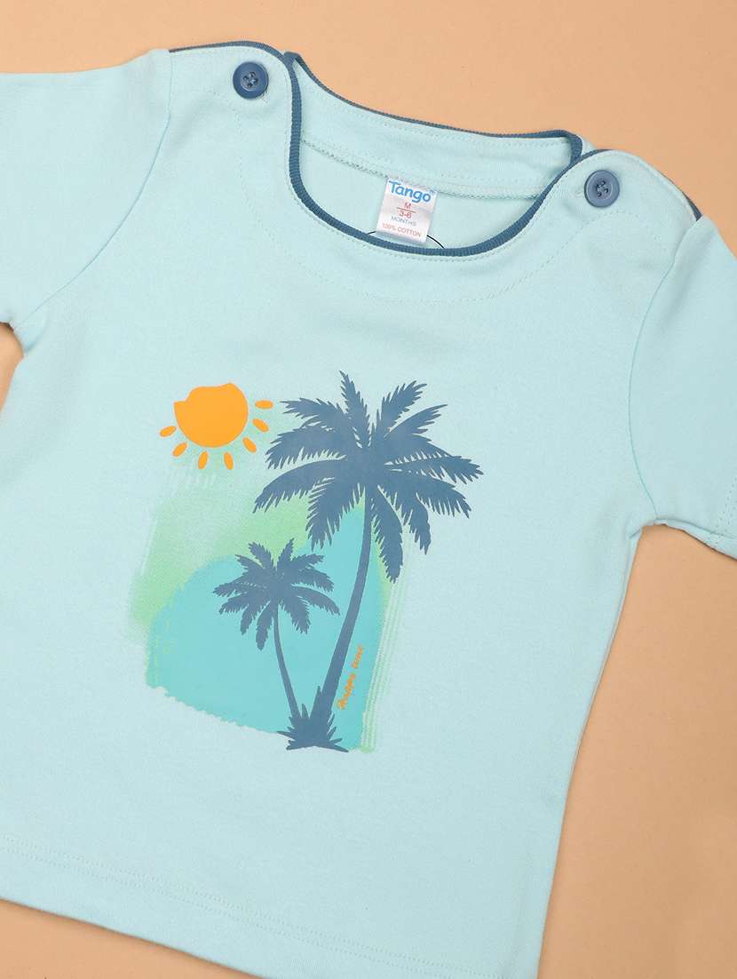 boys round neck printed shorts set - 20972468 -  Standard Image - 3