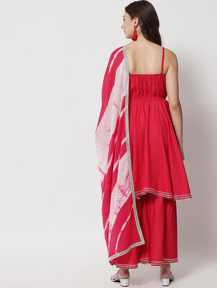women sleeveless kurta sharara set - 20972520 - Standard Image - 3