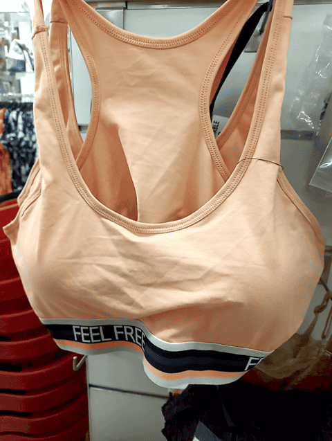 navy blue single jersey bra - 20973862 - Zoom Image - 0