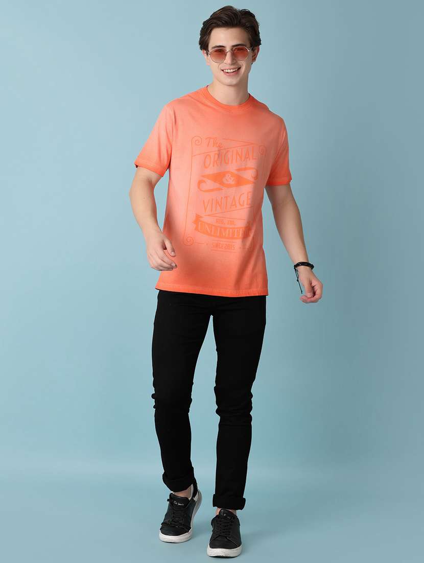men front print short sleeve t-shirt - 20973910 -  Standard Image - 3