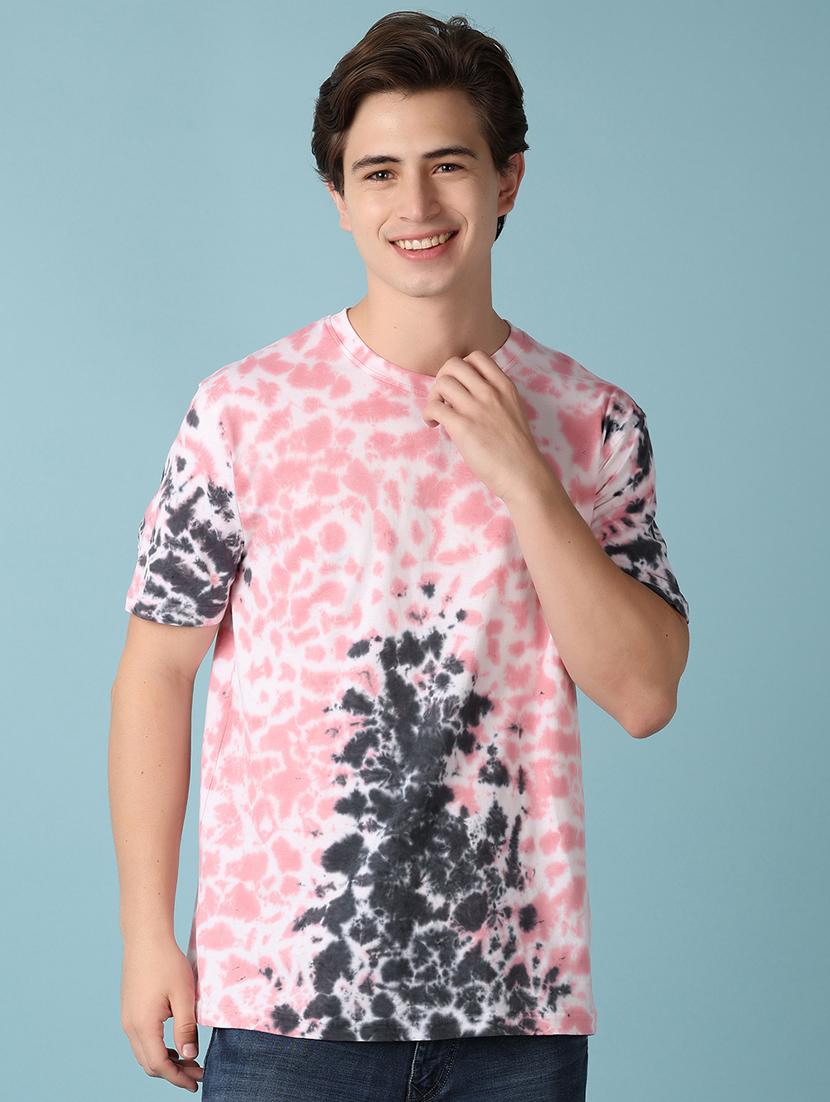 men all over print cotton short sleeve t-shirt