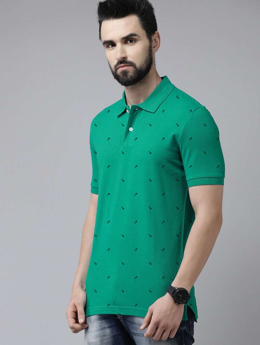 men polo neck printed t-shirt