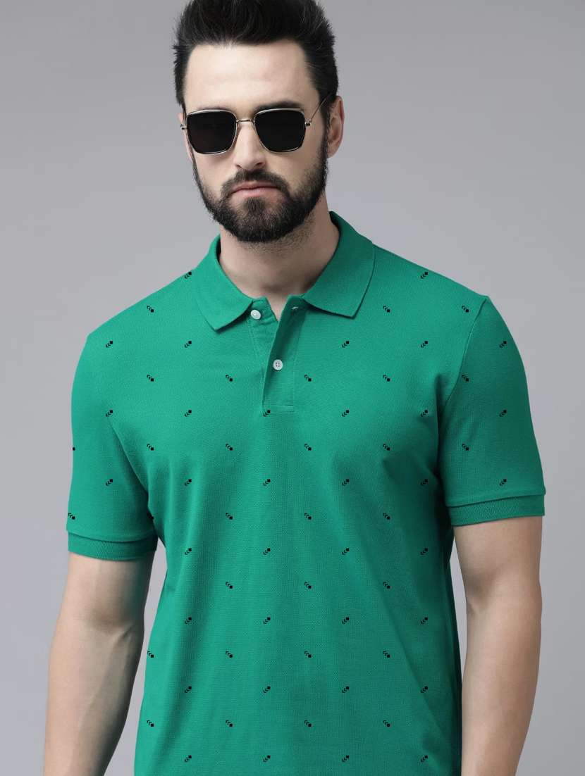 men polo neck printed t-shirt - 20977335 -  Standard Image - 3