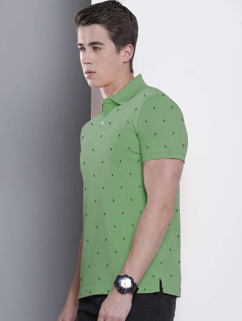 men polo neck printed t-shirt