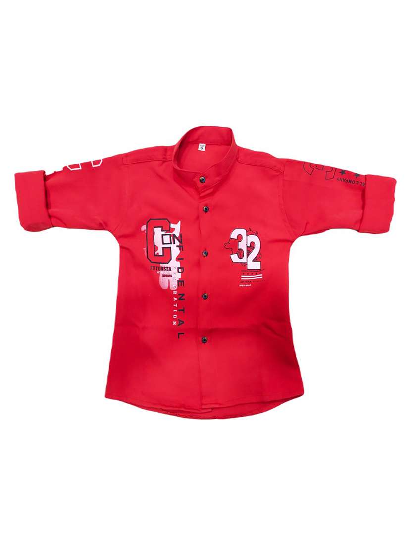 boys long sleeved placement printed shirt