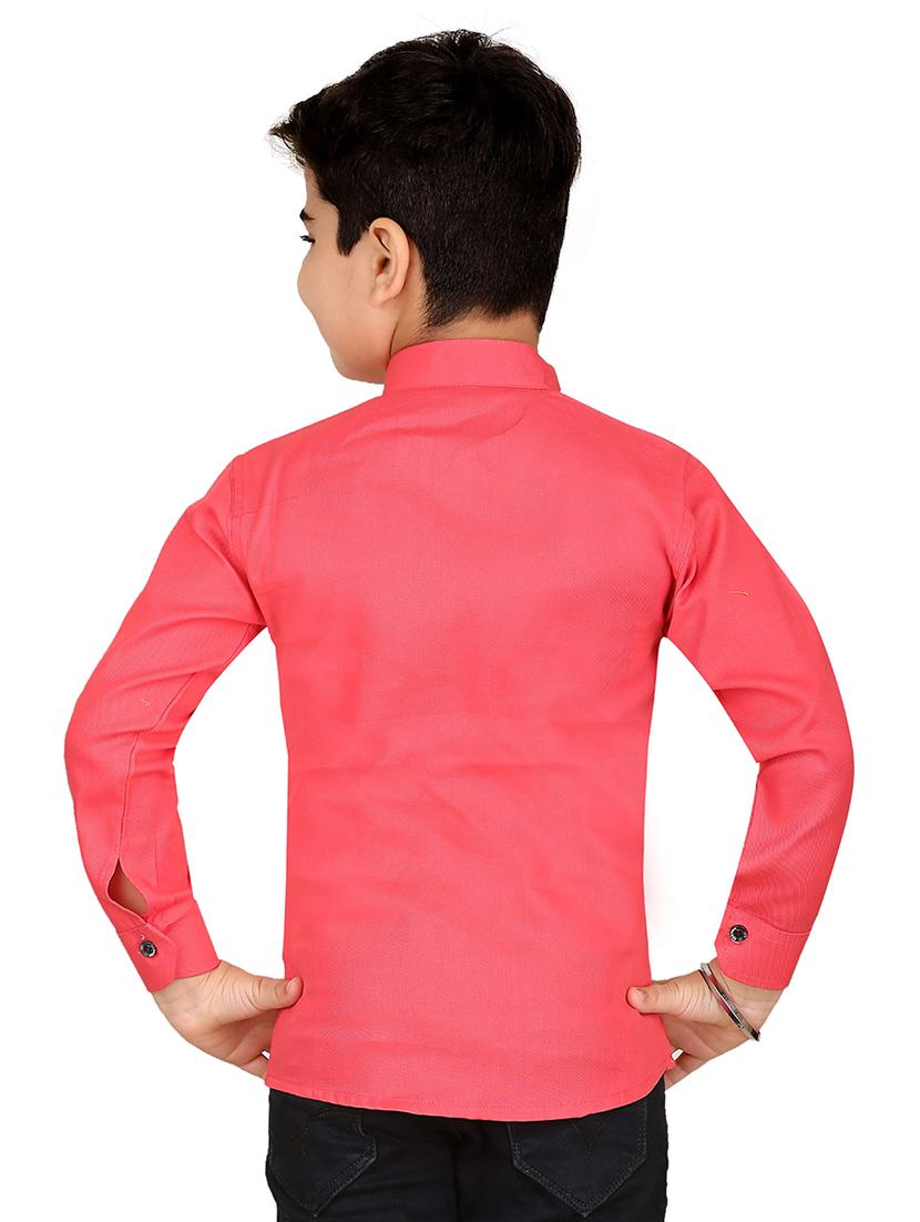 red cotton blend shirt - 20977539 - Standard Image - 3
