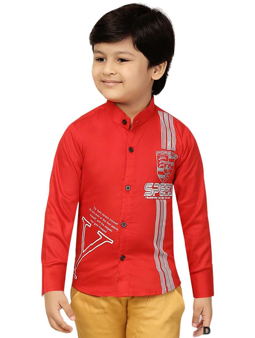 boys long sleeved typographic printed shirt