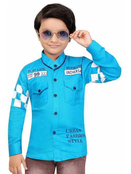 boys cotton long sleeve shirt - 20977566 -  Standard Image - 0