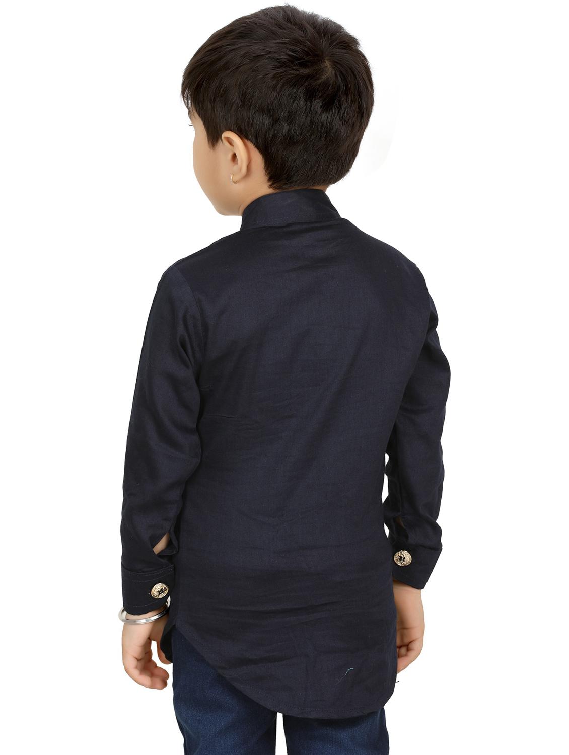 kids long sleeve casual kurta - 20977645 - Standard Image - 3