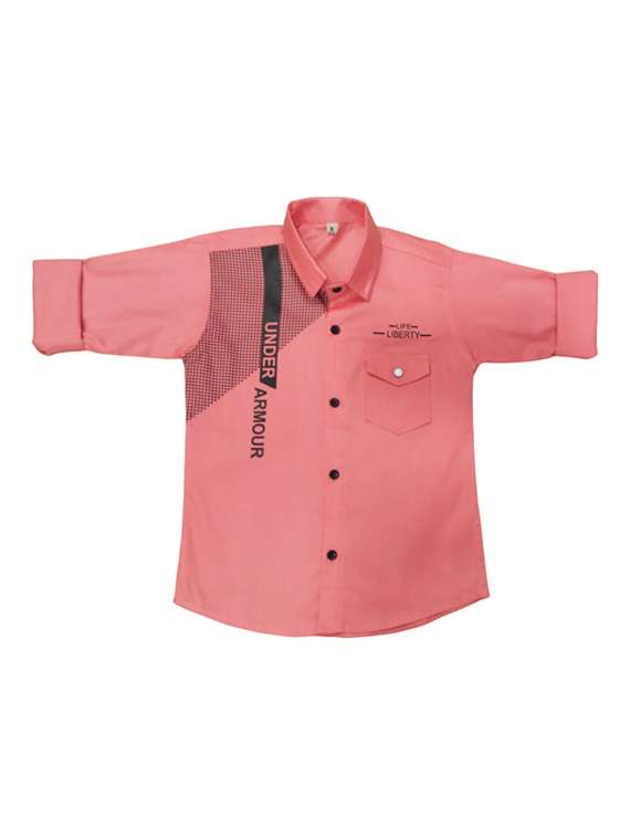 pink cotton blend shirt