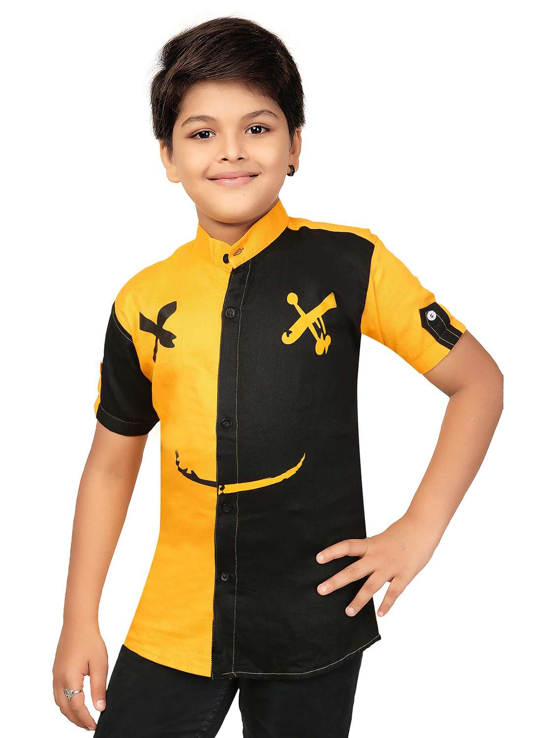 kids short sleeve casual shirt